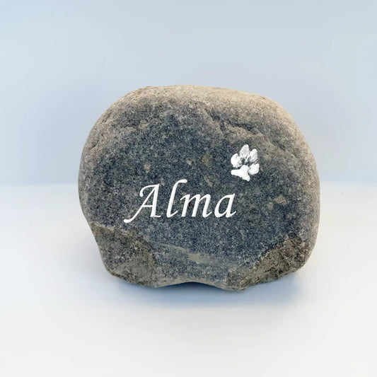 Naturstein D-4 für Gedenkstein mit weißer Gravur