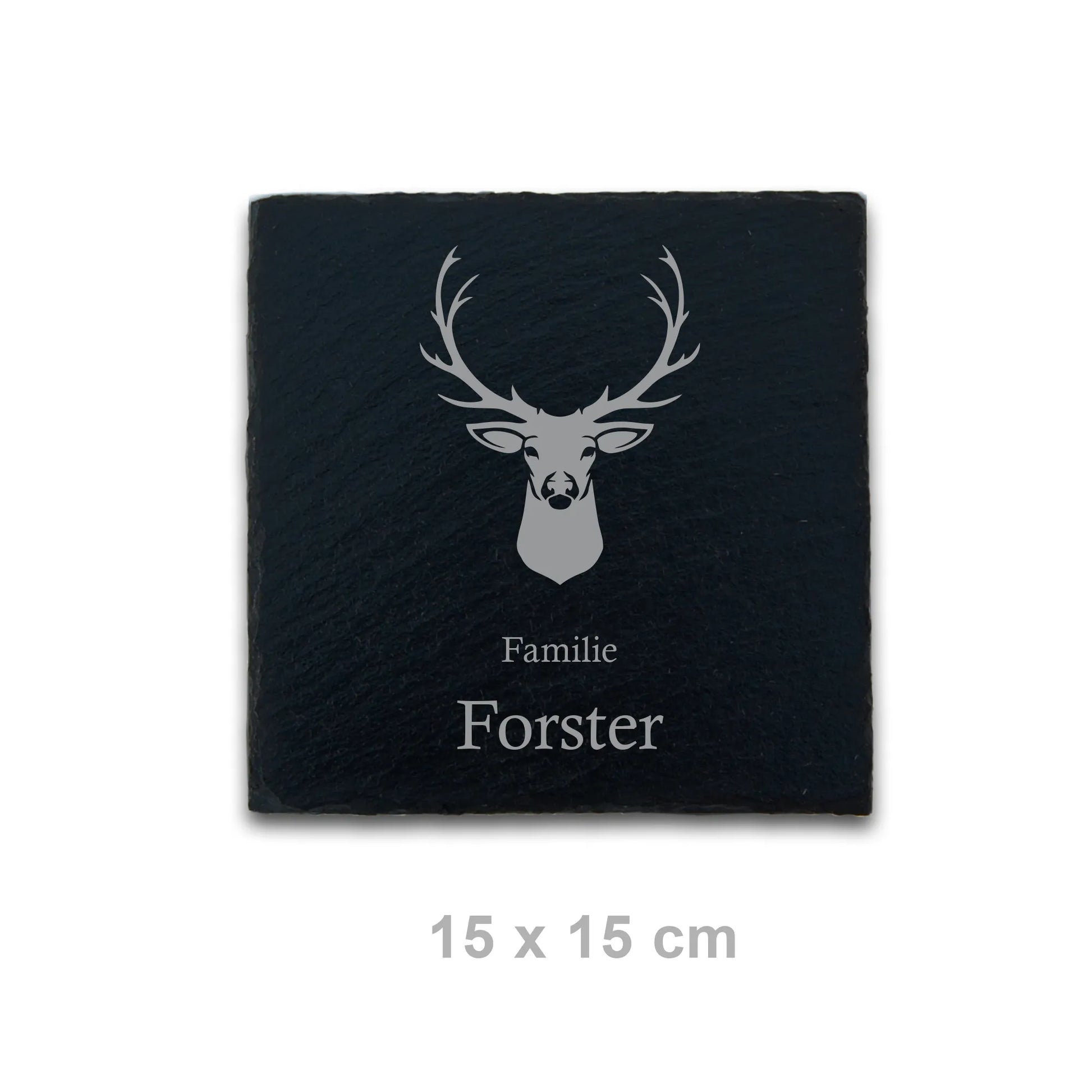 Türschild aus Schiefer - Motiv HIRSCH - Jeske Design