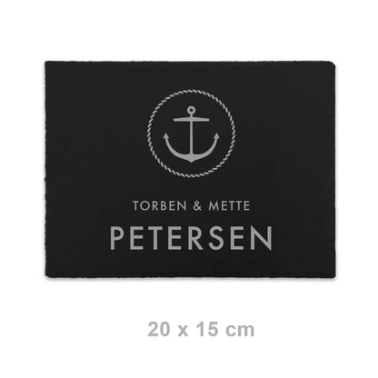 Schiefer Türschild - maritimes Motiv ANKER - Jeske Design