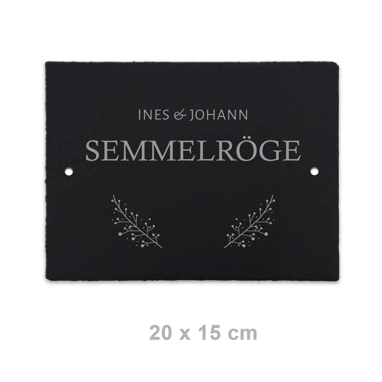 Türschild aus Schiefer - Gravur Motiv POSCHMANN - Jeske Design