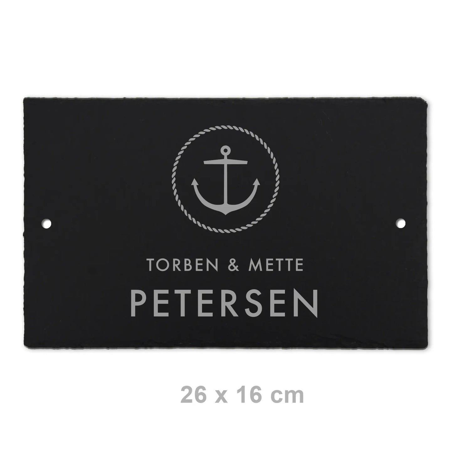Schiefer Türschild - maritimes Motiv ANKER - Jeske Design