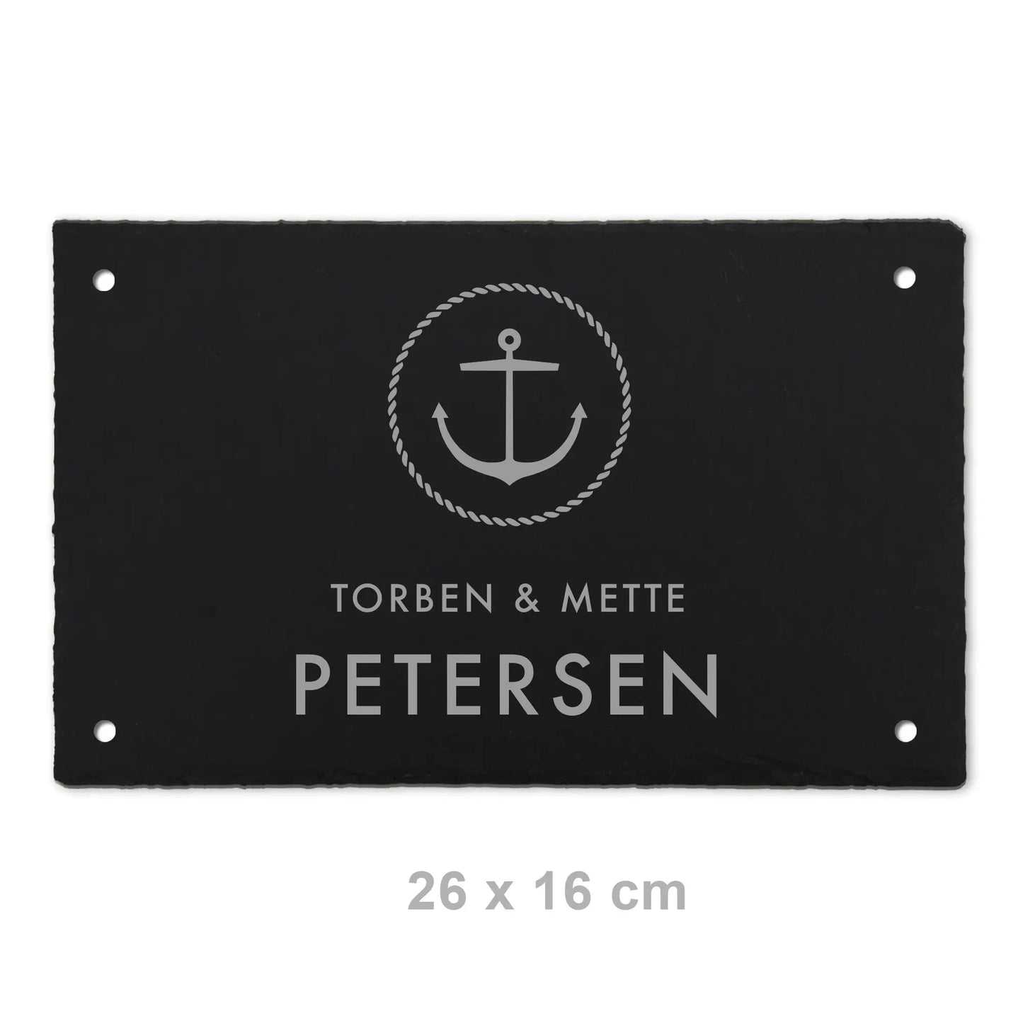 Schiefer Türschild - maritimes Motiv ANKER - Jeske Design