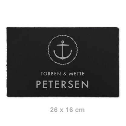 Schiefer Türschild - maritimes Motiv ANKER - Jeske Design