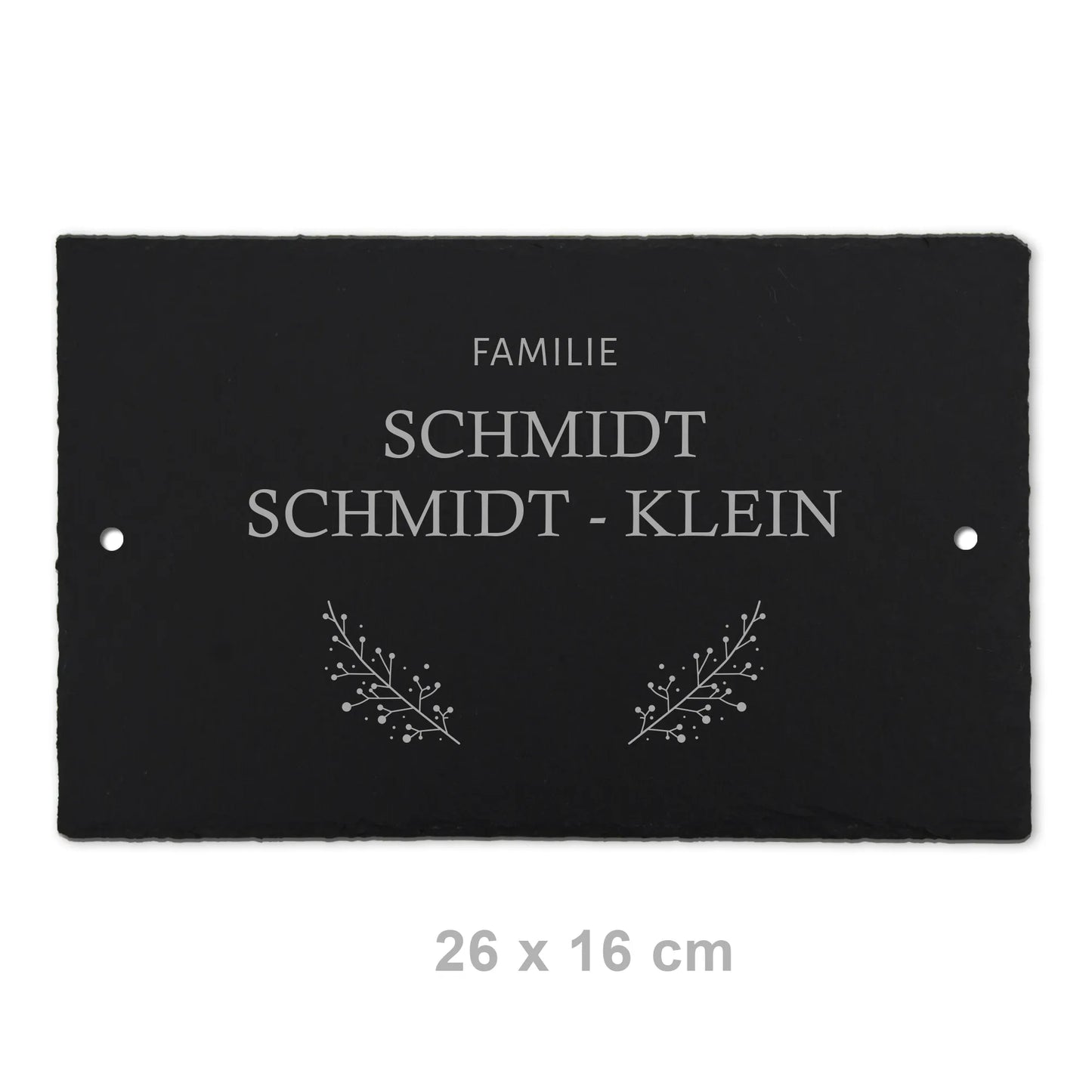 Türschild aus Schiefer - Gravur Motiv POSCHMANN - Jeske Design