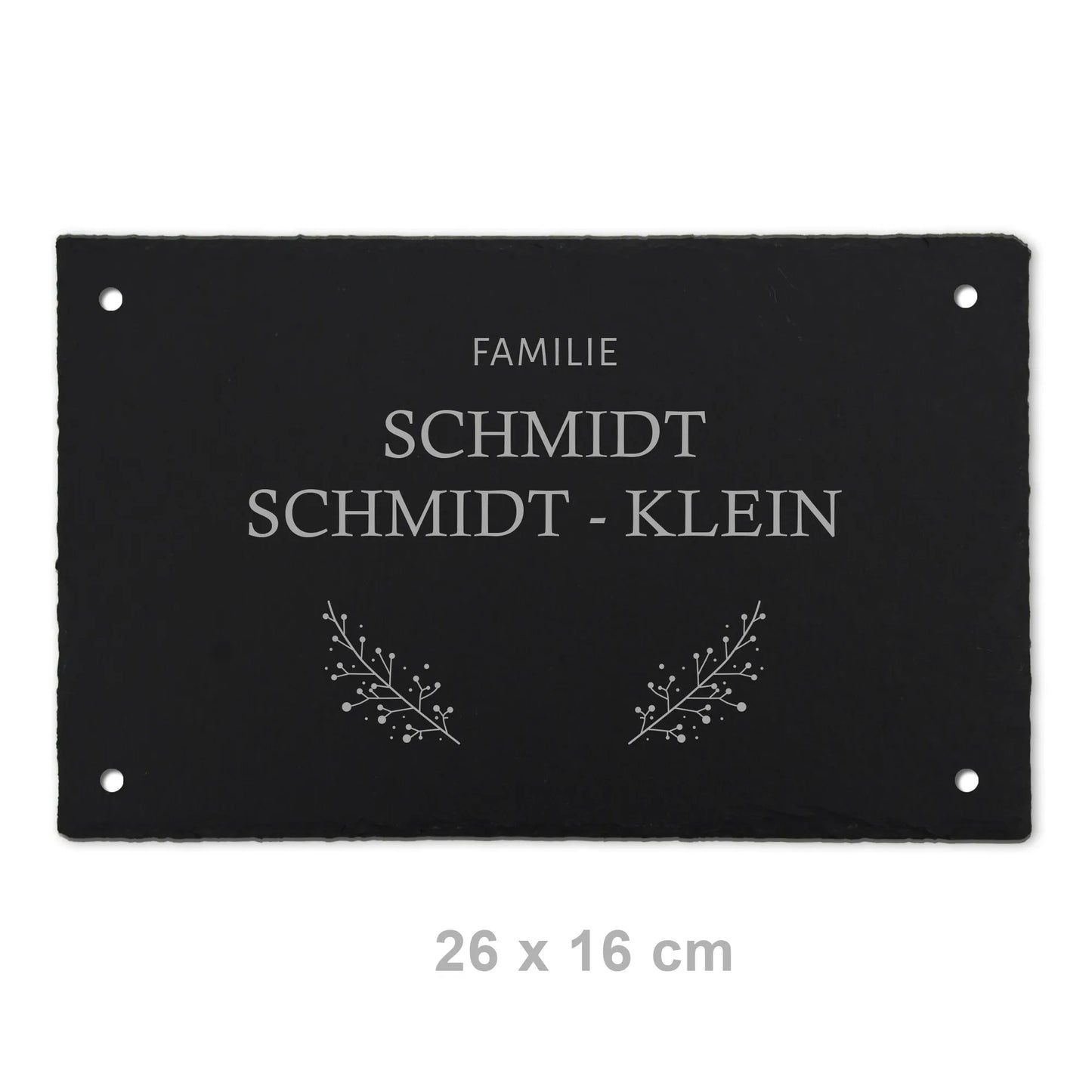 Türschild aus Schiefer - Gravur Motiv POSCHMANN - Jeske Design