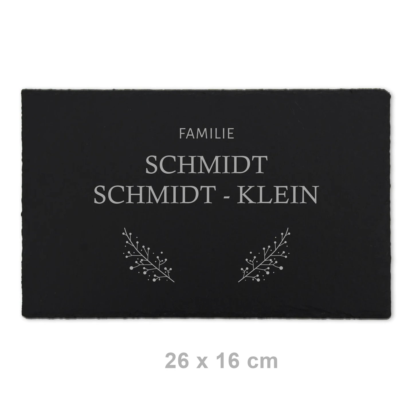 Türschild aus Schiefer - Gravur Motiv POSCHMANN - Jeske Design
