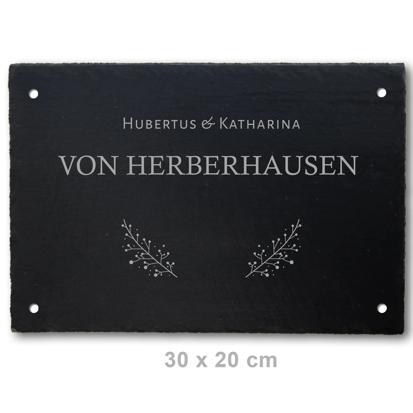 Türschild aus Schiefer - Gravur Motiv POSCHMANN - Jeske Design