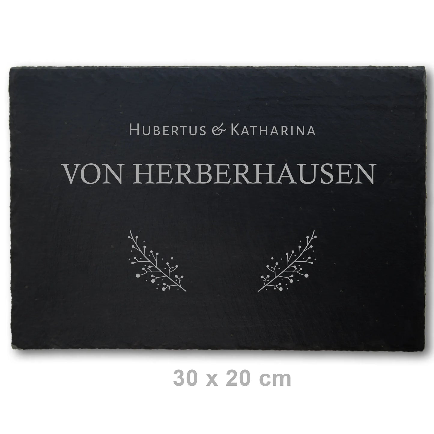 Türschild aus Schiefer - Gravur Motiv POSCHMANN - Jeske Design