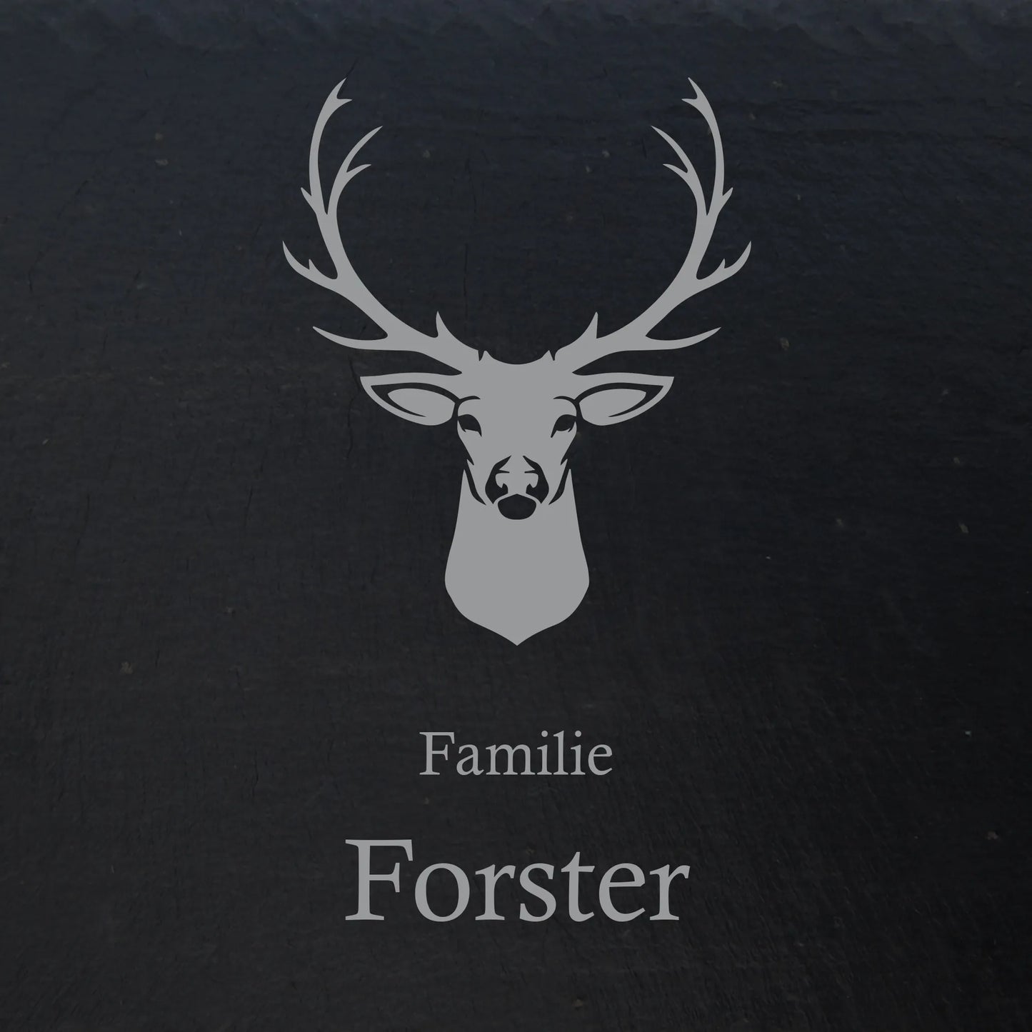 Türschild aus Schiefer - Motiv HIRSCH - Jeske Design