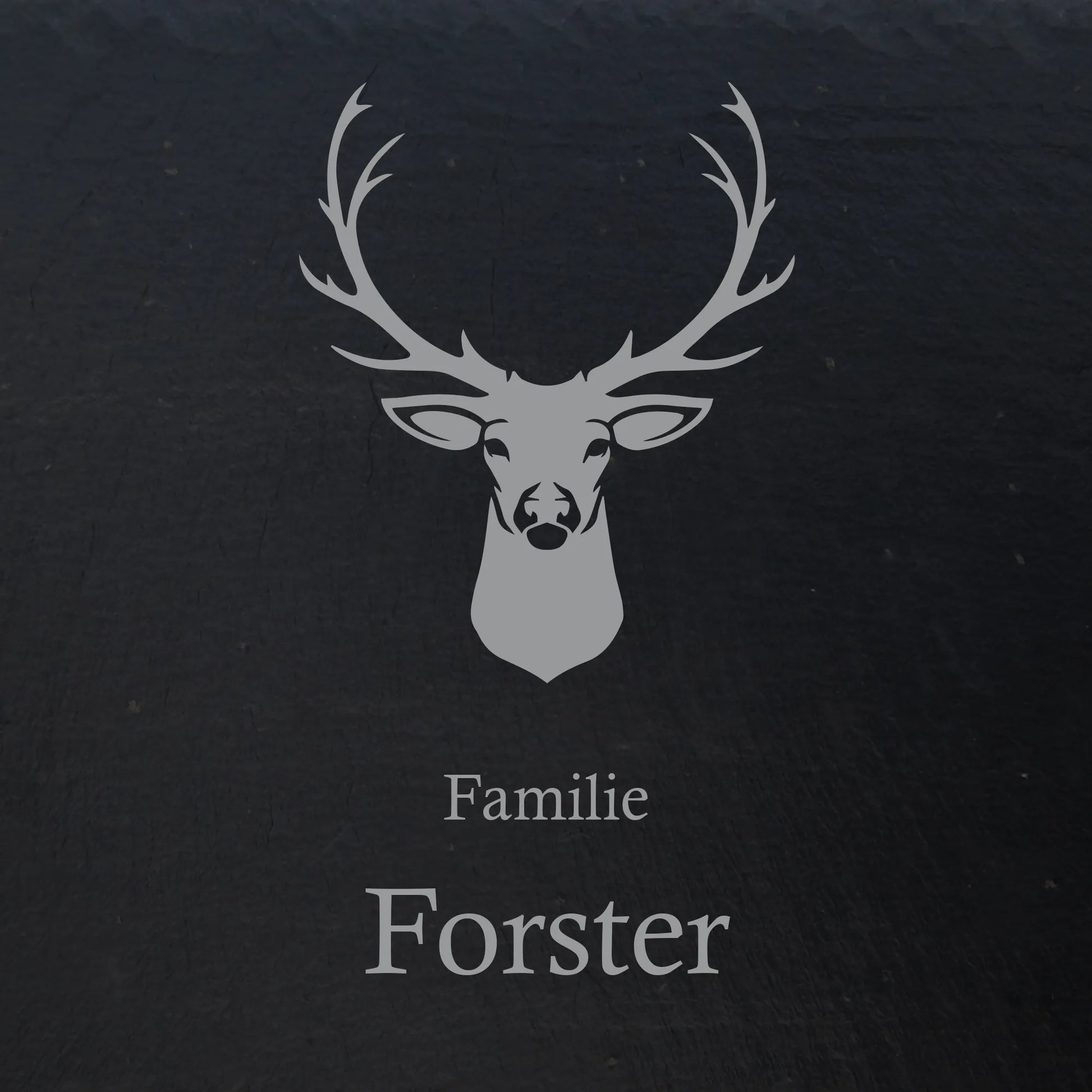 Türschild aus Schiefer - Motiv HIRSCH - Jeske Design