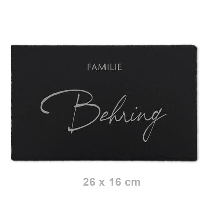 Schiefer Türschild - Motiv HOHLMEYER - Jeske Design