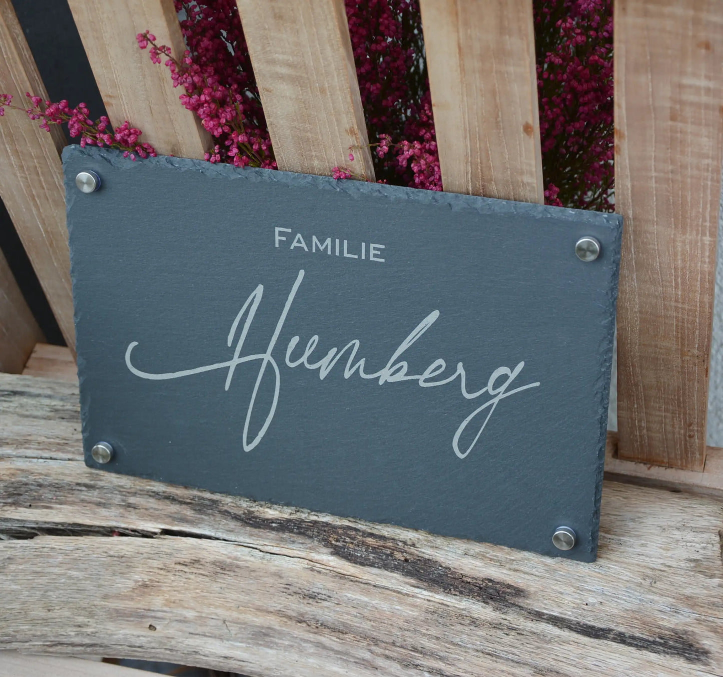 Schiefer Türschild - Motiv HOHLMEYER - Jeske Design