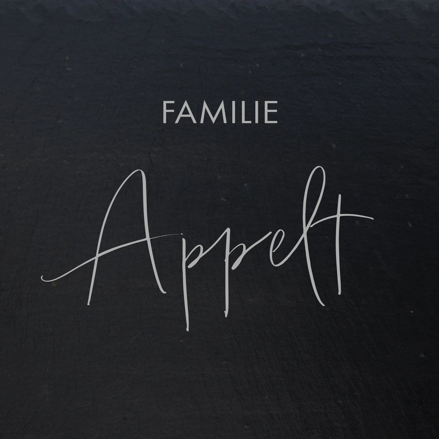 Namensschild aus Schiefer - Gravur Motiv APPELT - Jeske Design