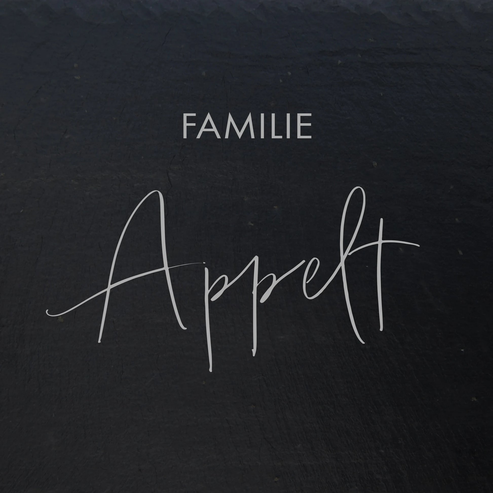 Namensschild aus Schiefer - Gravur Motiv APPELT - Jeske Design