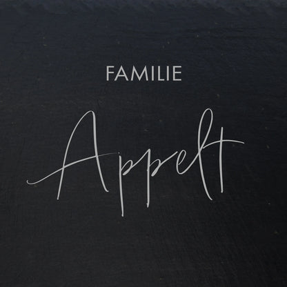Namensschild aus Schiefer - Gravur Motiv APPELT - Jeske Design