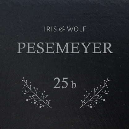 Türschild aus Schiefer - Gravur Motiv POSCHMANN - Jeske Design
